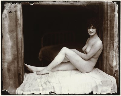 retrato, de, un, desconocido, mujer desnuda, en, ventana de Ernest James Bellocq