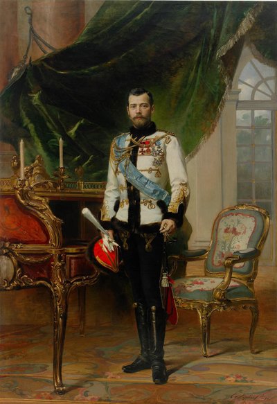 Retrato del emperador Nicolás II 1868-1918, 1896 de Ernest Karlovich Liphart