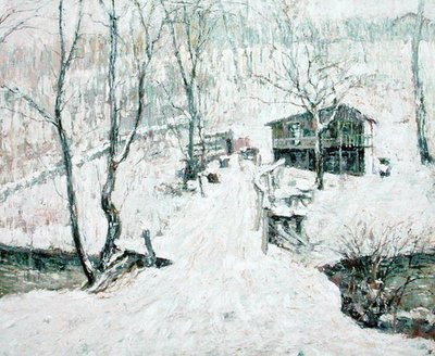 Escena campestre, invierno de Ernest Lawson