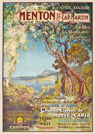 Menton y el Cap-Martin de Ernest Louis Lessieux