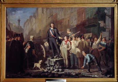 Alphonse Baudin en la barricada del faubourg Saint Antoine el 3 de diciembre de 1851 de Ernest Louis Pichio