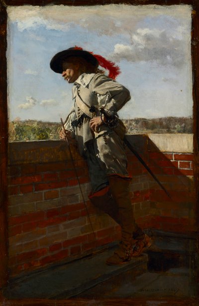 En una terraza, 1867 de Jean Louis Ernest Meissonier