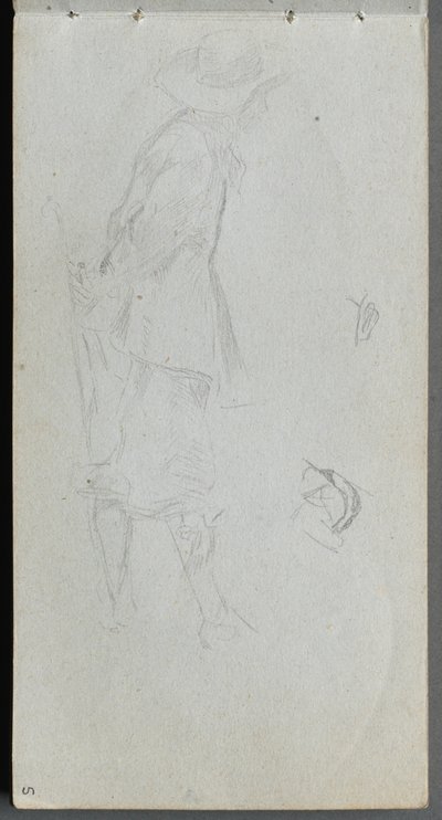 Cuaderno de bocetos, página 05: Estudio de figura de Ernest Meissonier