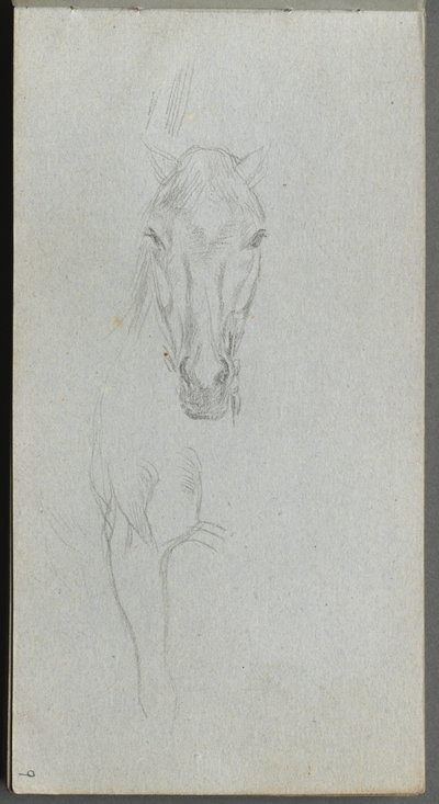 Cuaderno de Bocetos, página 09: Estudio de un Caballo de Jean Louis Ernest Meissonier