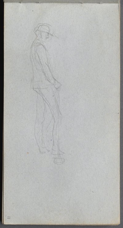 Cuaderno de bocetos, página 11: Figura de perfil de Jean Louis Ernest Meissonier