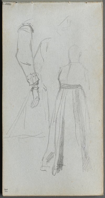 Cuaderno de bocetos, página 31: Estudio de figuras de Ernest Meissonier