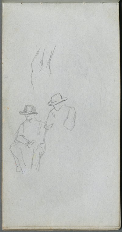 Cuaderno de Bocetos, página 32: Estudio de Figuras de Jean Louis Ernest Meissonier