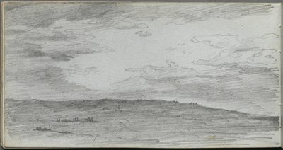 Cuaderno de bocetos, página 34: Estudio de paisaje de Ernest Meissonier