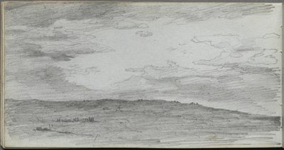 Cuaderno de bocetos, página 34: Estudio de paisaje de Jean Louis Ernest Meissonier