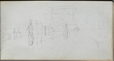 Cuaderno de Bocetos, página 40: Estudio de Perspectiva de Jean Louis Ernest Meissonier