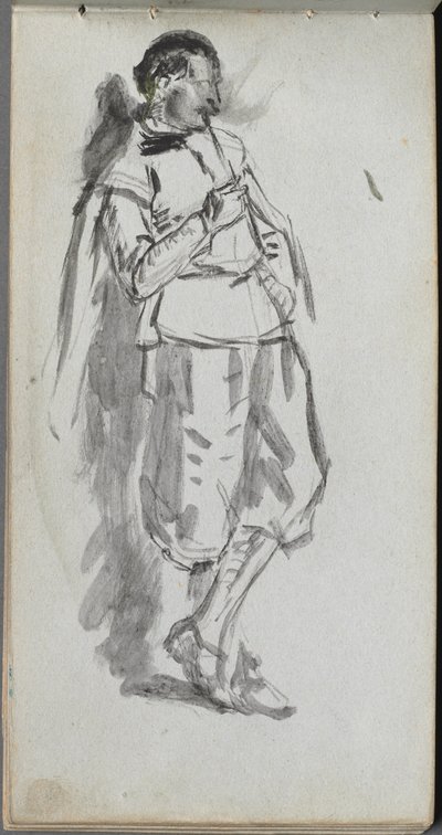 Sketchbook, page 46: Standing Male Figure de Ernest Meissonier