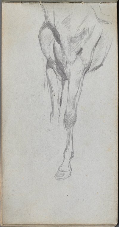 Cuaderno de bocetos, página 48: Estudio de un caballo de Ernest Meissonier