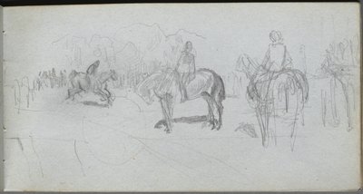 Cuaderno de bocetos, página 52: Estudio de figura de Jean Louis Ernest Meissonier