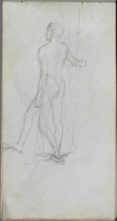 Sketchbook, page 60: Nude Male Study de Ernest Meissonier