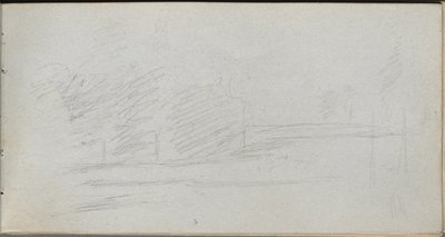 Cuaderno de bocetos, página 78: Estudio de paisaje de Jean Louis Ernest Meissonier
