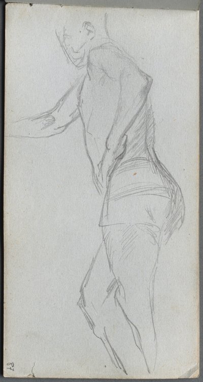 Cuaderno de bocetos, página 87: Estudio de figura de Jean Louis Ernest Meissonier