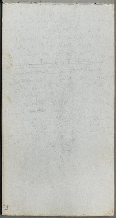 Cuaderno de bocetos, página 89: Notas de Ernest Meissonier