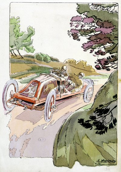 Circuito de la Sarthe en Renault de Ernest Montaut
