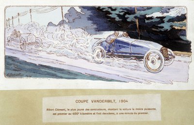 Carreras: la Copa Vanderbilt en 1904 de Ernest Montaut