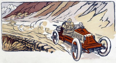 Coche Renault en París-Viena 1902 de Ernest Montaut