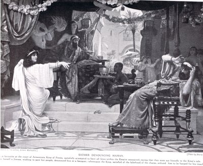 Ester denunciando a Amán, ilustración de 