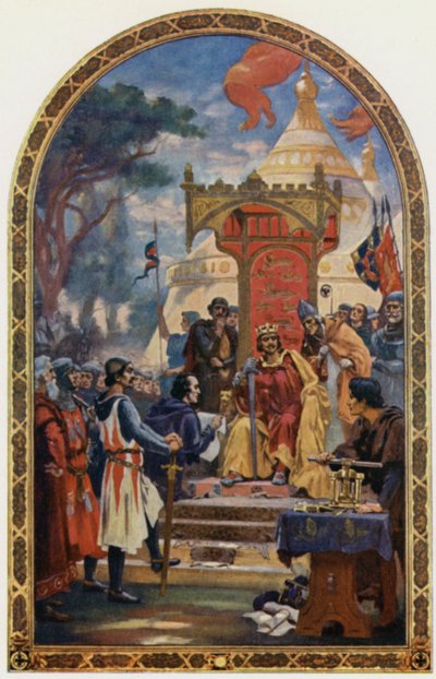 El Rey Juan firmando la Carta Magna de Ernest Normand