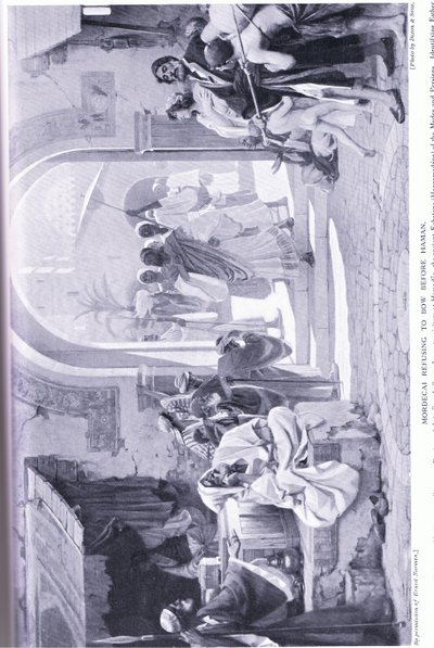 Mardoqueo negándose a inclinarse ante Amán 485 a.C. de Ernest Normand