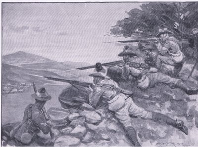 Dándoles una oportunidad, de Después de Pretoria: La Guerra de Guerrillas publicado por Harmsworth Bros Limited, 1901 de Ernest Prater