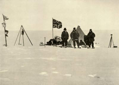El campamento de Navidad en el plateau, diciembre 1908, 1909 de Ernest Shackleton
