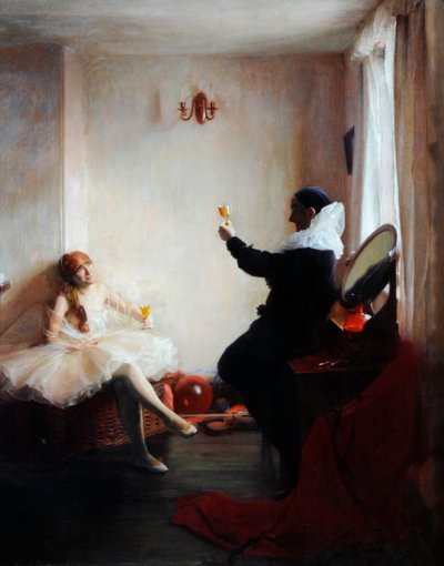 A Matinee Interval (óleo sobre lienzo) de Ernest Townsend