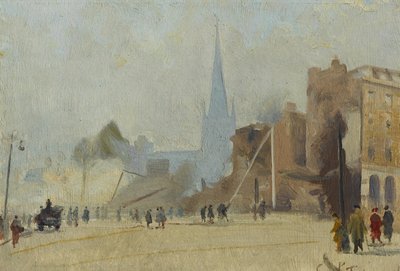 Broadgate Coventry después del ataque, noviembre de 1940, 1940-44 de Ernest Townsend