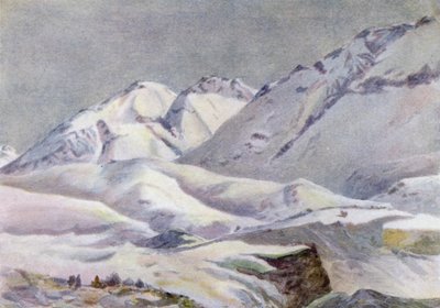 Sierra Navarro, desde el Hotel Puente del Inca de Ernest William Christmas