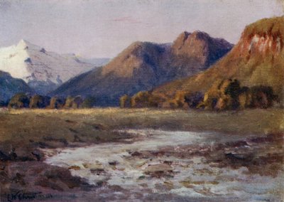 Las llanuras entre las Alturas del Plateau, Andes del Sur de Ernest William Christmas