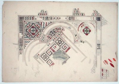 Estudio de parte del suelo en la Catedral de Canterbury de Ernest William Gimson