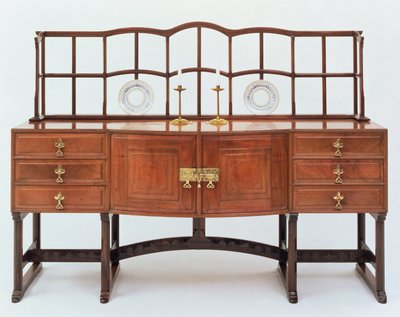 Aparador con soporte para platos, 1915 de Ernest William Gimson