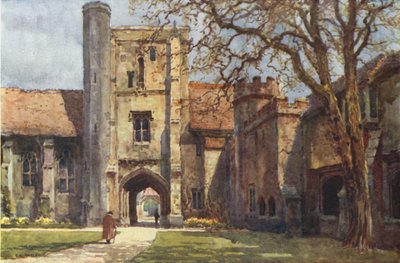 Torre de Beaufort y Santa Cruz Ambulatoria (litografía en color) de Ernest William Haslehust