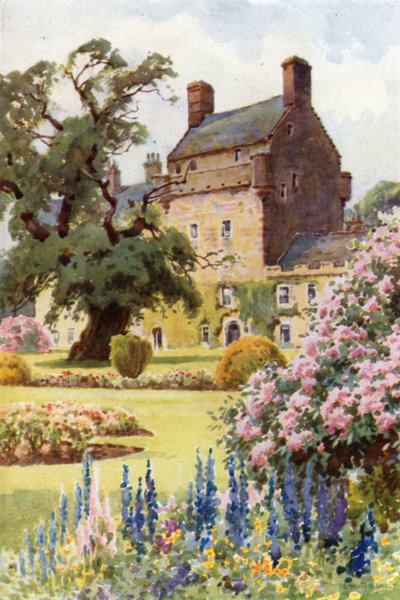 Casa Bemersyde (litografía en color) de Ernest William Haslehust