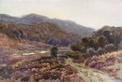Por Broomy Water (litografía en color) de Ernest William Haslehust