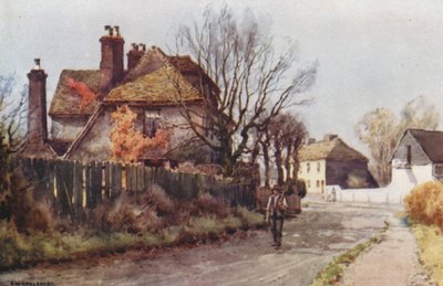 Tiza, Casa donde Dickens pasó su luna de miel (litografía en color) de Ernest William Haslehust