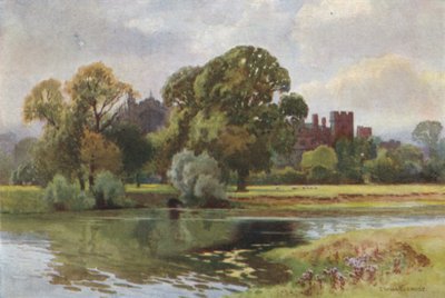 Eton College de Windsor (litografía en color) de Ernest William Haslehust