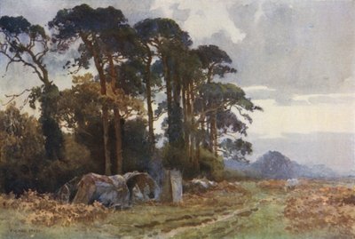 Gitanos en Coldharbour (litografía en color) de Ernest William Haslehust