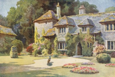Godlingstone Manor, Swanage (litografía en color) de Ernest William Haslehust