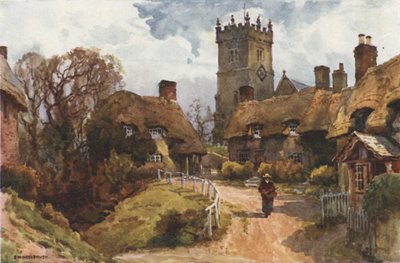 Godshill (litografía en color) de Ernest William Haslehust