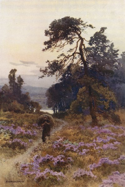 Harlow Moor, Harrogate (litografía en color) de Ernest William Haslehust