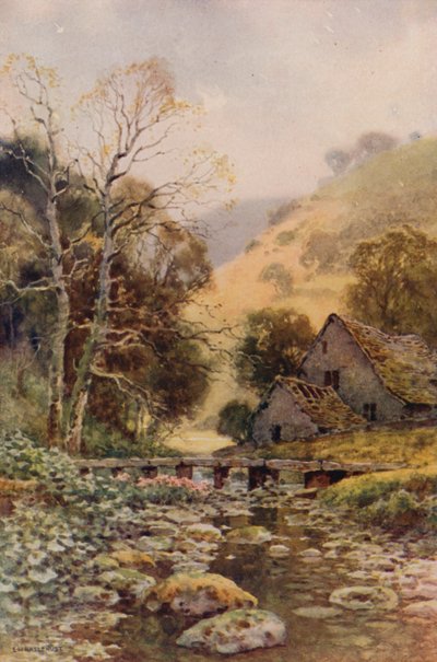 Lathkil Dale (litografía en color) de Ernest William Haslehust