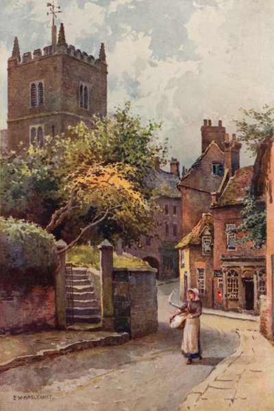 Ollerton (litografía en color) de Ernest William Haslehust