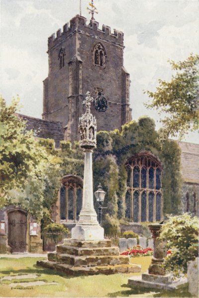 Iglesia Parroquial, Folkestone (litografía en color) de Ernest William Haslehust