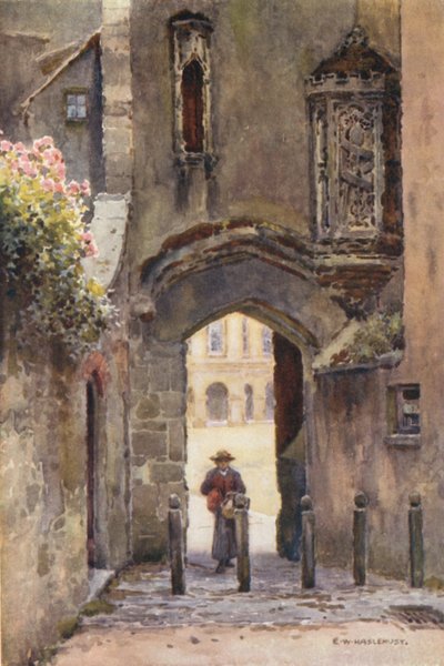 Penniless Gate, Wells (litografía en color) de Ernest William Haslehust