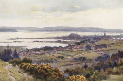 Puerto de Poole desde Constitutional Hill (litografía en color) de Ernest William Haslehust