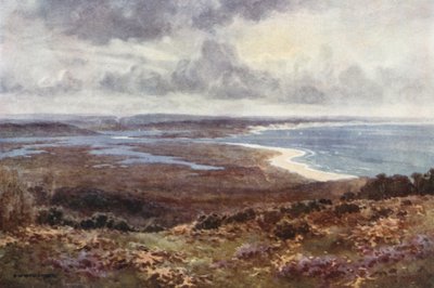 Puerto de Poole desde Studland (litografía en color) de Ernest William Haslehust